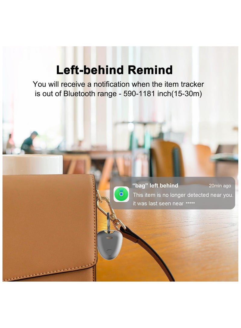 Smart Bluetooth Finder for Keys, Wallet, Luggage, IPX6 Waterproof Item Finder with Replaceable Battery, Works with Apple Find My (iOS Only), not Support for Android, 1 Pack-Grey - Image 4